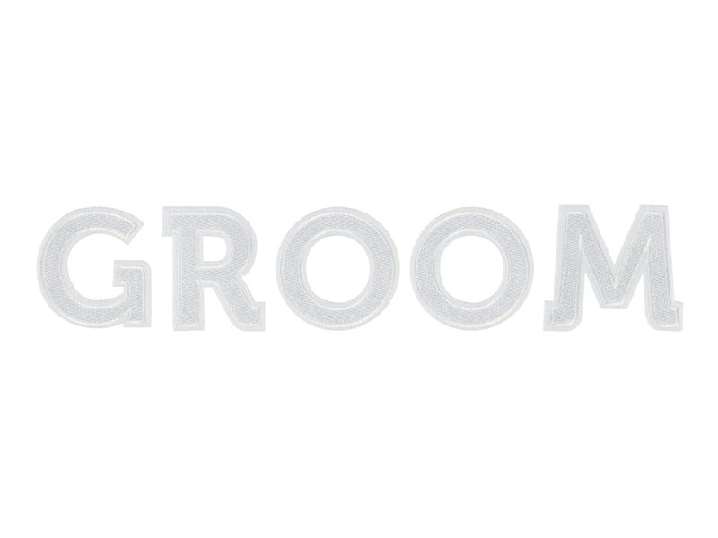 Påtrykbart Märke Groom Vit