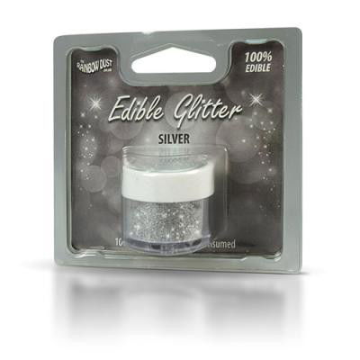 Ätbar glitter - Silver