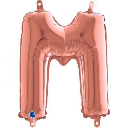 Bokstavsballong - Roséguld - 35 cm (M)