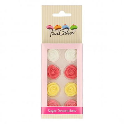 Sockerdekorationer - Marsipanrosor - Mix - FunCakes