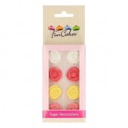 Sockerdekorationer - Marsipanrosor - Mix - FunCakes