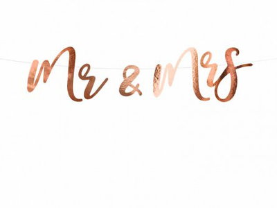 Backdrop - Mr & Mrs - Roséguld