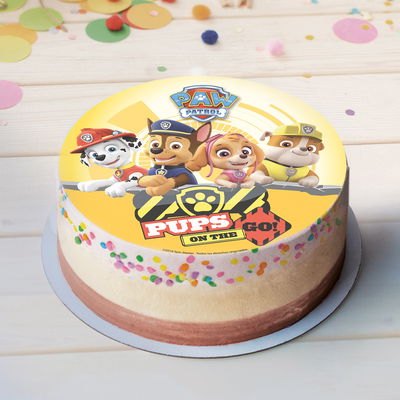 Paw Patrol Pups on The Go Tårtbild 20cm