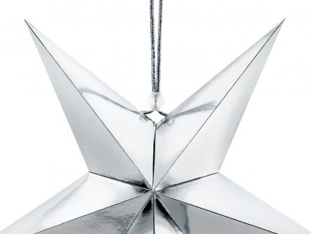 Pappersstjärna - 70cm - Silver**