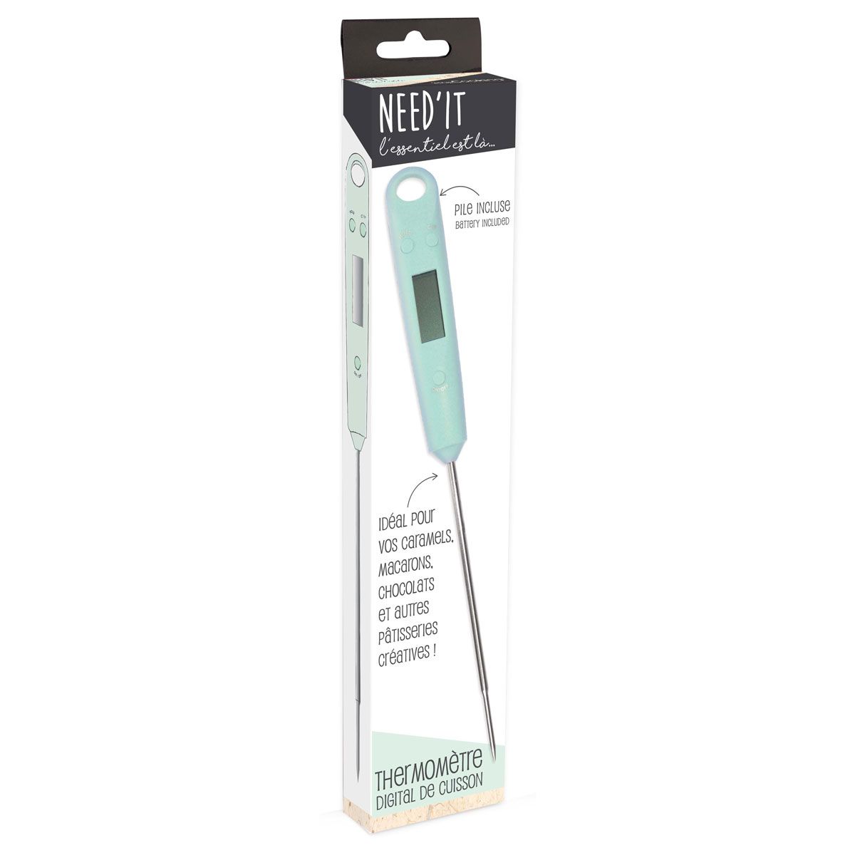 Scrapcooking digital termometer med smal mätspets