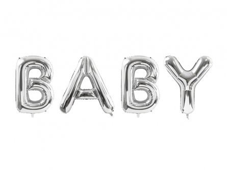 Folieballong - Baby - Silver**