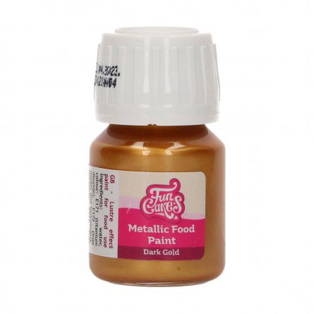 Food Paint - Metallic - Mörk Guld - FunCakes