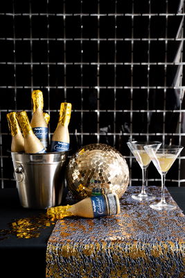 Konfettikanon Champagneflaska Guld