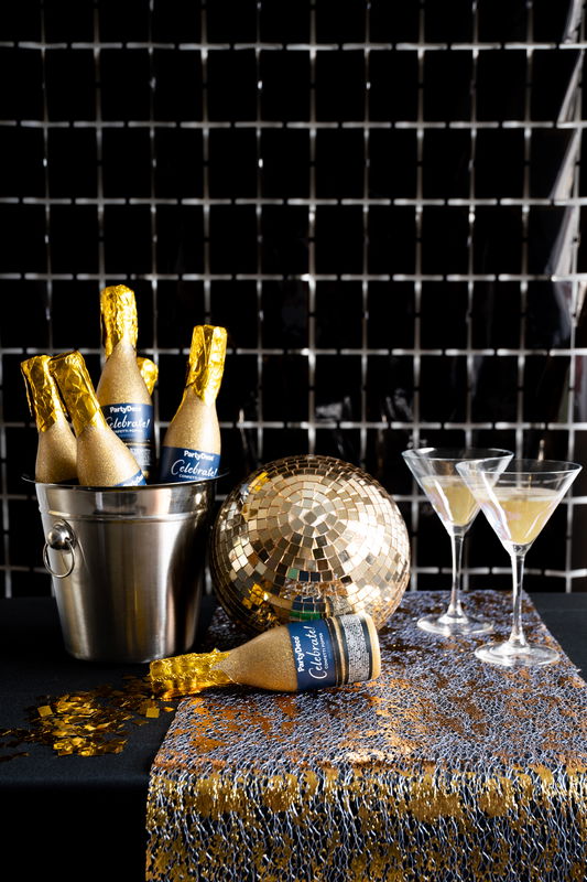 Konfettikanon Champagneflaska Guld