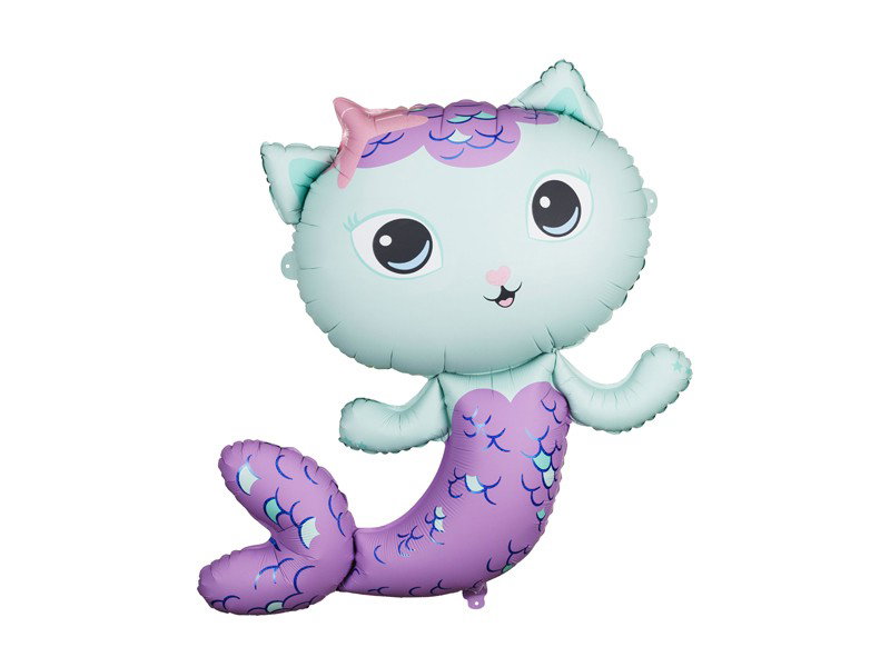 Folieballong Gabbys dockskåp MerCat – 80 × 82 cm