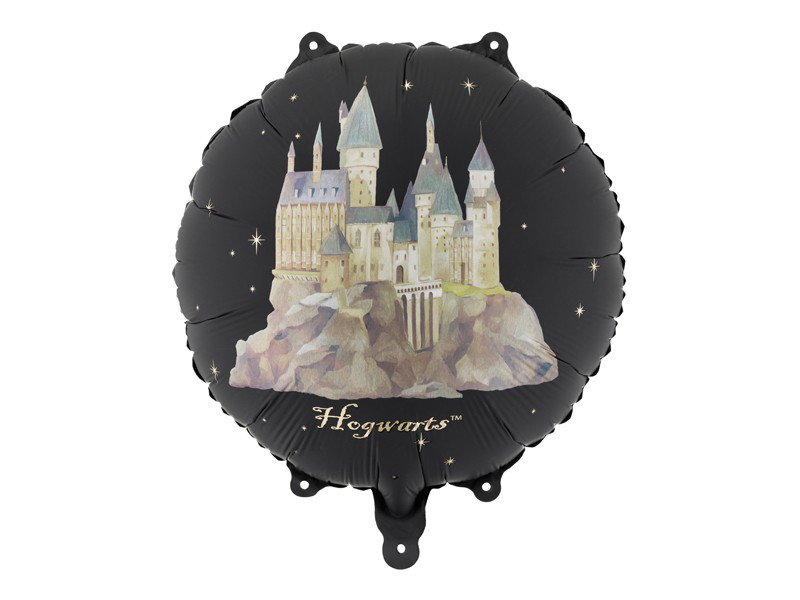 Folieballong Harry Potter Hogwarts slott – svart, 35 cm