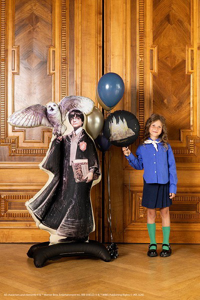 Stående folieballong Harry Potter med Hedwig – 90 × 145 cm