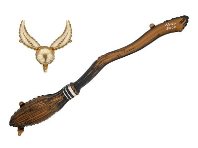 Folieballonger Harry Potter – Nimbus 2000 och gyllene kvicken, 2-pack
