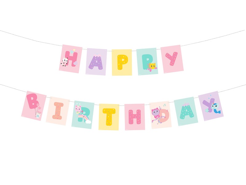 Girlang Gabbys dockskåp Happy Birthday – 180 cm