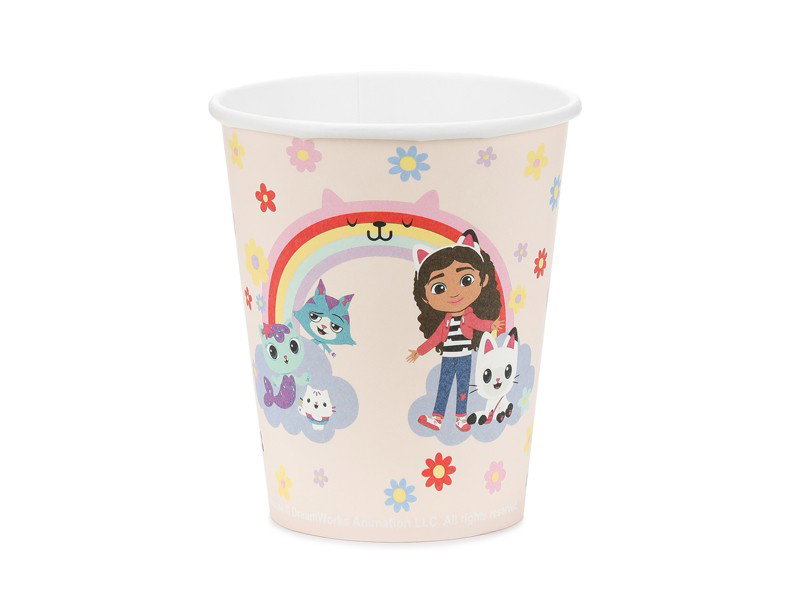 Pappersmuggar Gabbys dockskåp – kattvänner, 250 ml, 6-pack