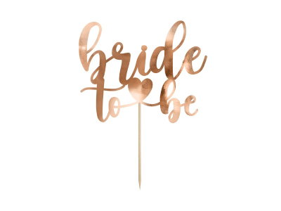 Bakdekoration Bride To Be Rosé 17,5 cm