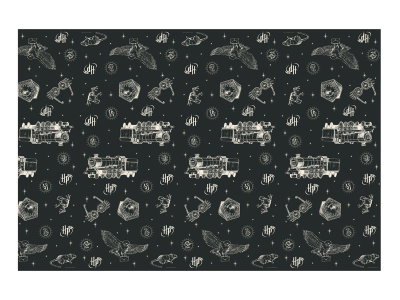 Pappersduk Harry Potter – svart, 180 × 120 cm