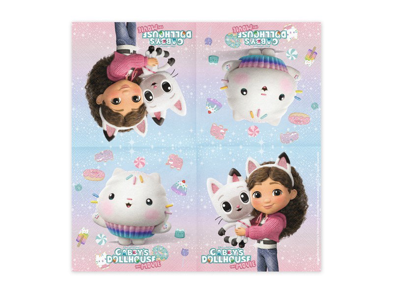 Servetter Gabbys dockskåp – Gabby, 33 × 33 cm, 20-pack