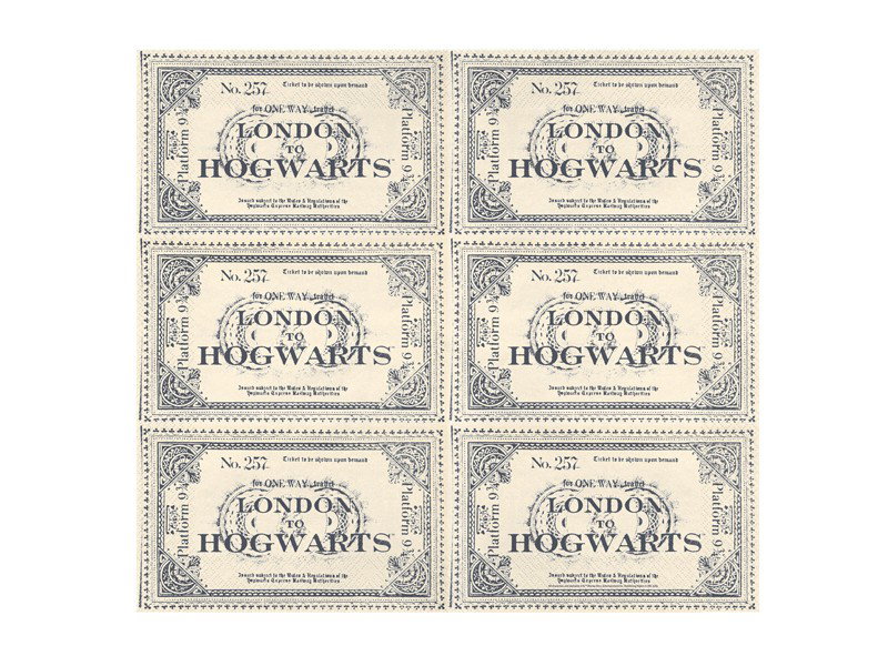 Servetter Harry Potter Hogwarts tågbiljett – 20-pack