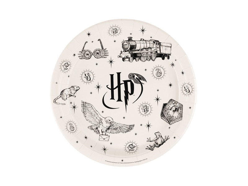 Papperstallrikar Harry Potter – beige, 23 cm, 6-pack