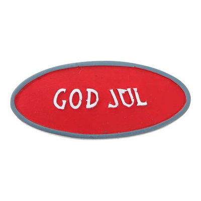 Nissedörr - God Jul Skylt