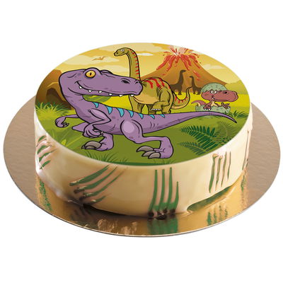 Tårtbild Dinosaurie Dino Adventure B 20cm