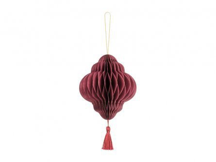 Honeycomb med tassel Vinröd  13,5x15cm
