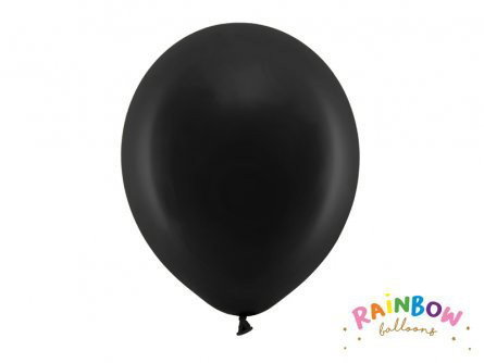 10 enfärgade svarta latexballonger, cirka 30 cm