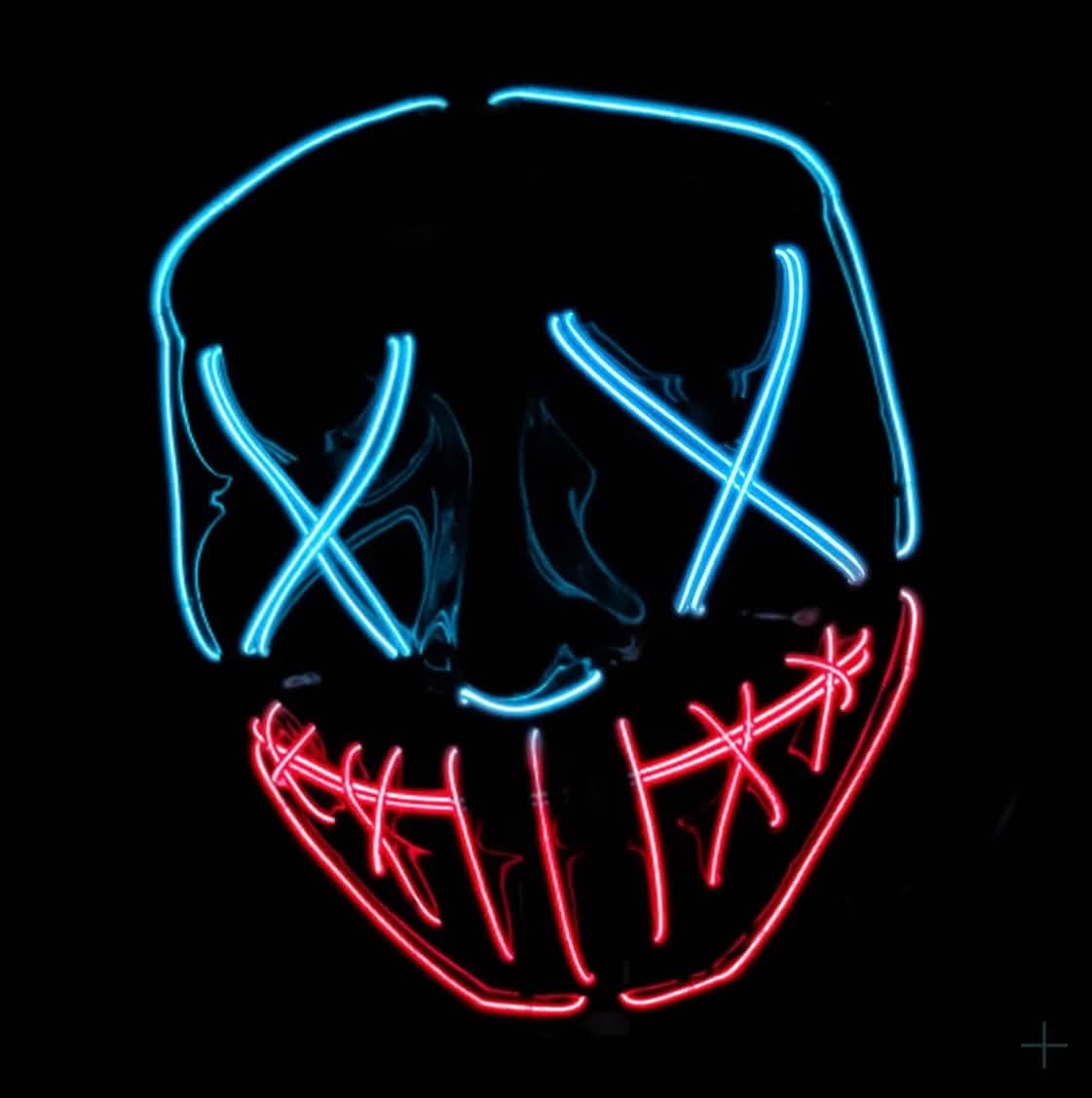 Nightmare Ledmask - Blå/Röd