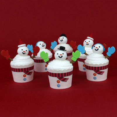 Cupcakes - Kit - Snögubbe