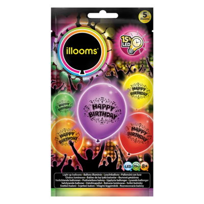 LED-Ballonger Happy Birthday