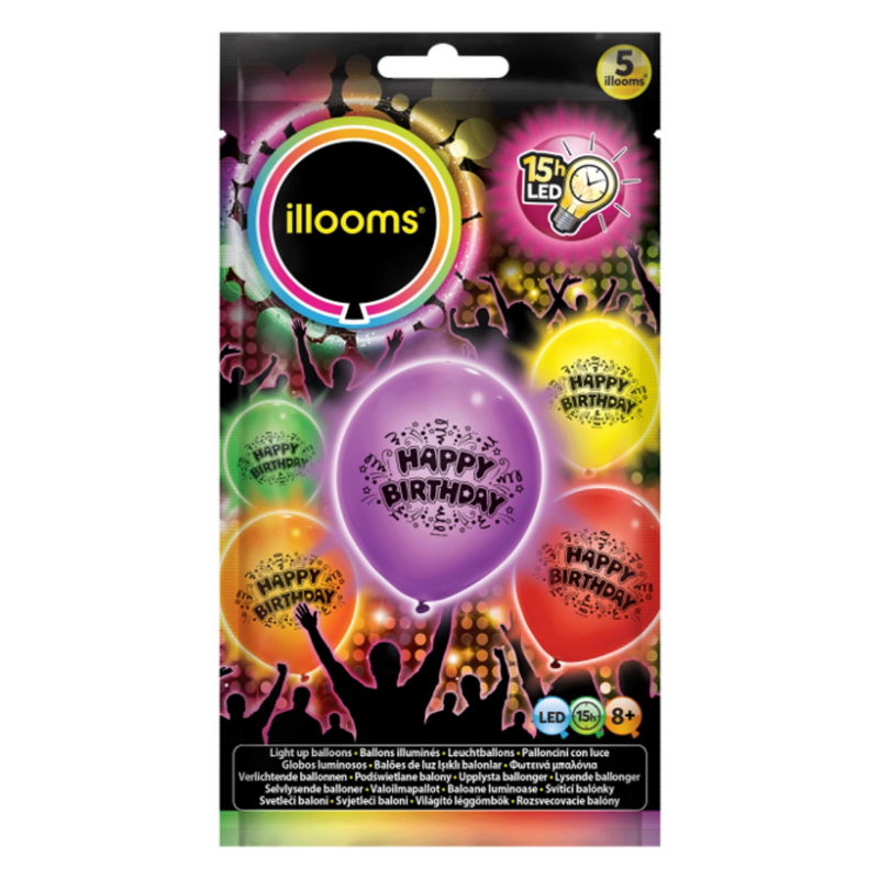LED-Ballonger Happy Birthday