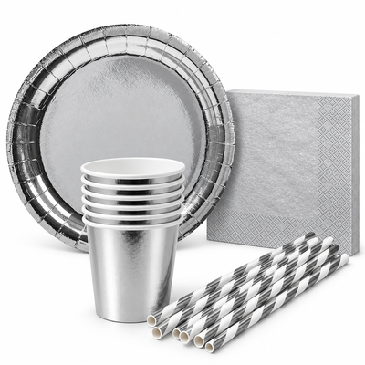 Dukning - Paket - Silver, 8 personer