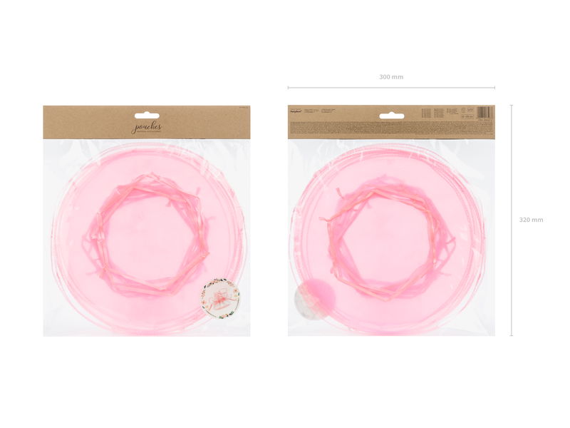 Organzapåsar Rund Rosa 10-pack