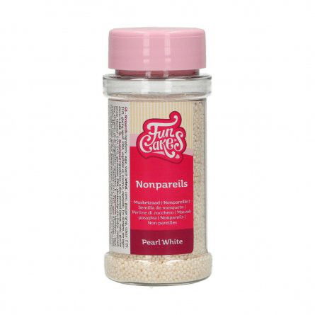 Strössel - Nonpareils - Pärlemor vit - FunCakes