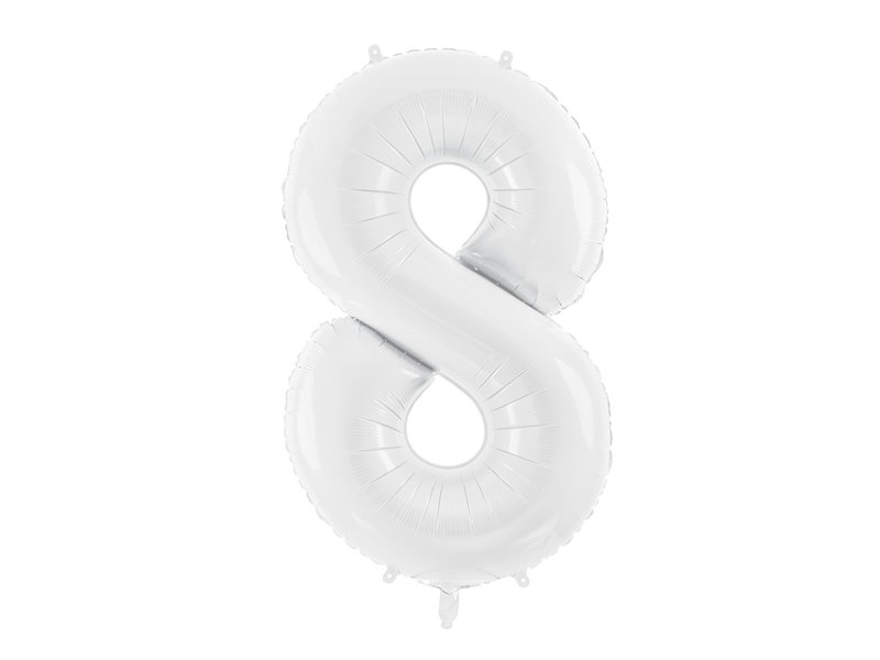 Sifferballong - Vit- 86 cm