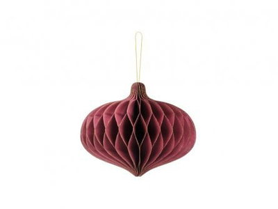 Dekoration - Honeycomb - Vinröd - 16x15cm