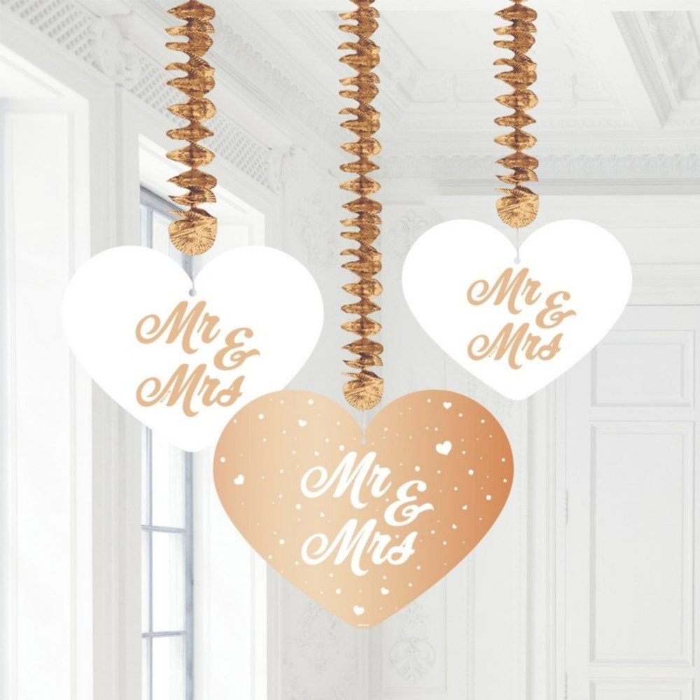 Bröllopsdekoration Rosé Swirl – 3-pack