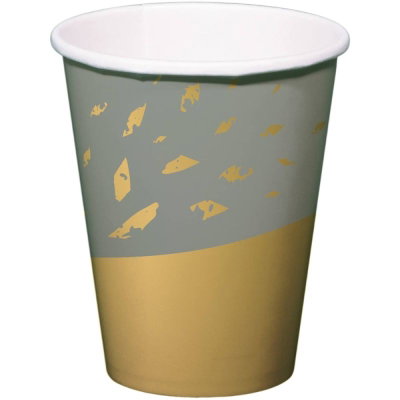 Pappersmugg Golden Dawn 250 ml 8-pack
