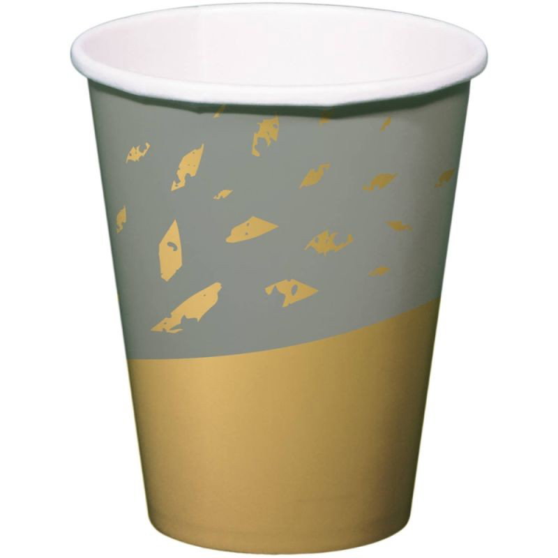 Pappersmugg Golden Dawn 250 ml 8-pack
