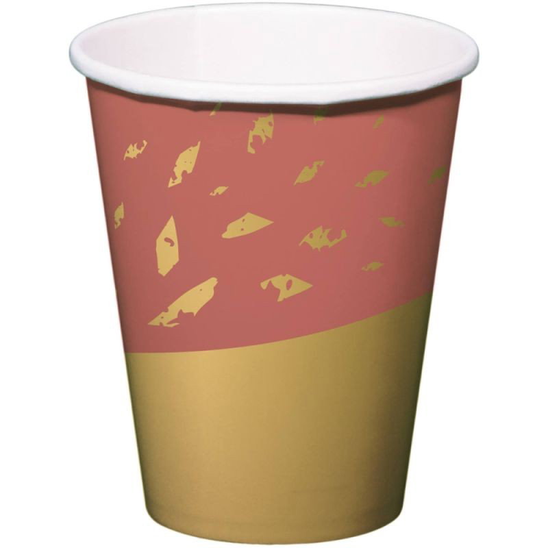 Pappersmugg Golden Dusk 250 ml 8-pack