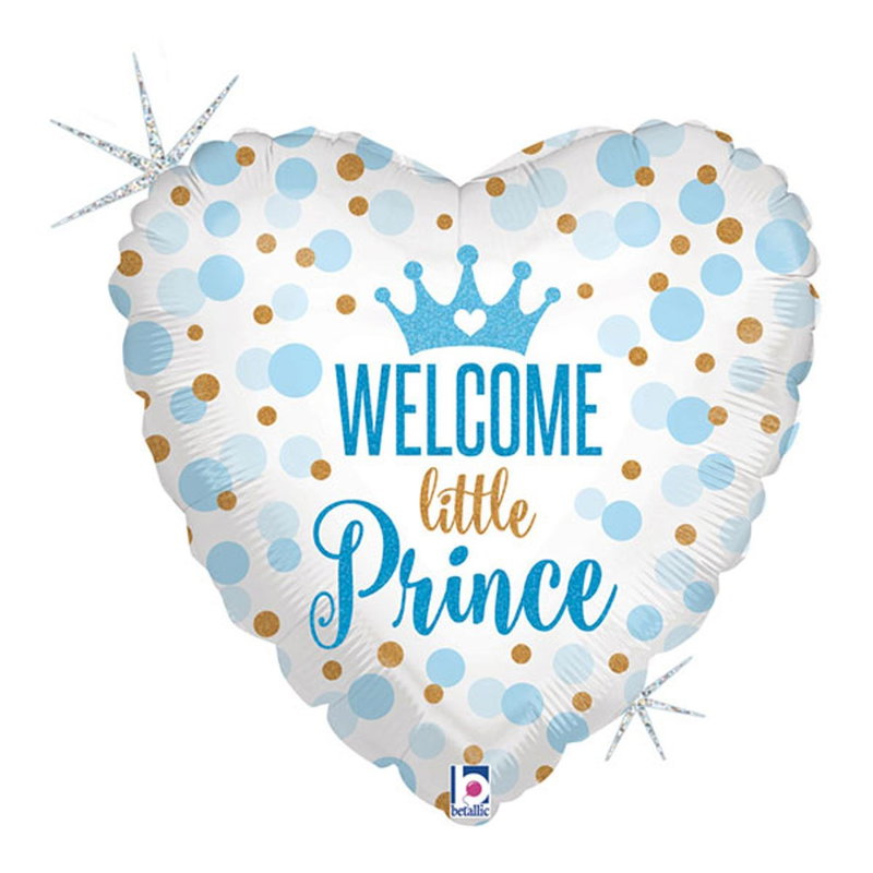Folieballong Welcome Little Prince – 46 cm