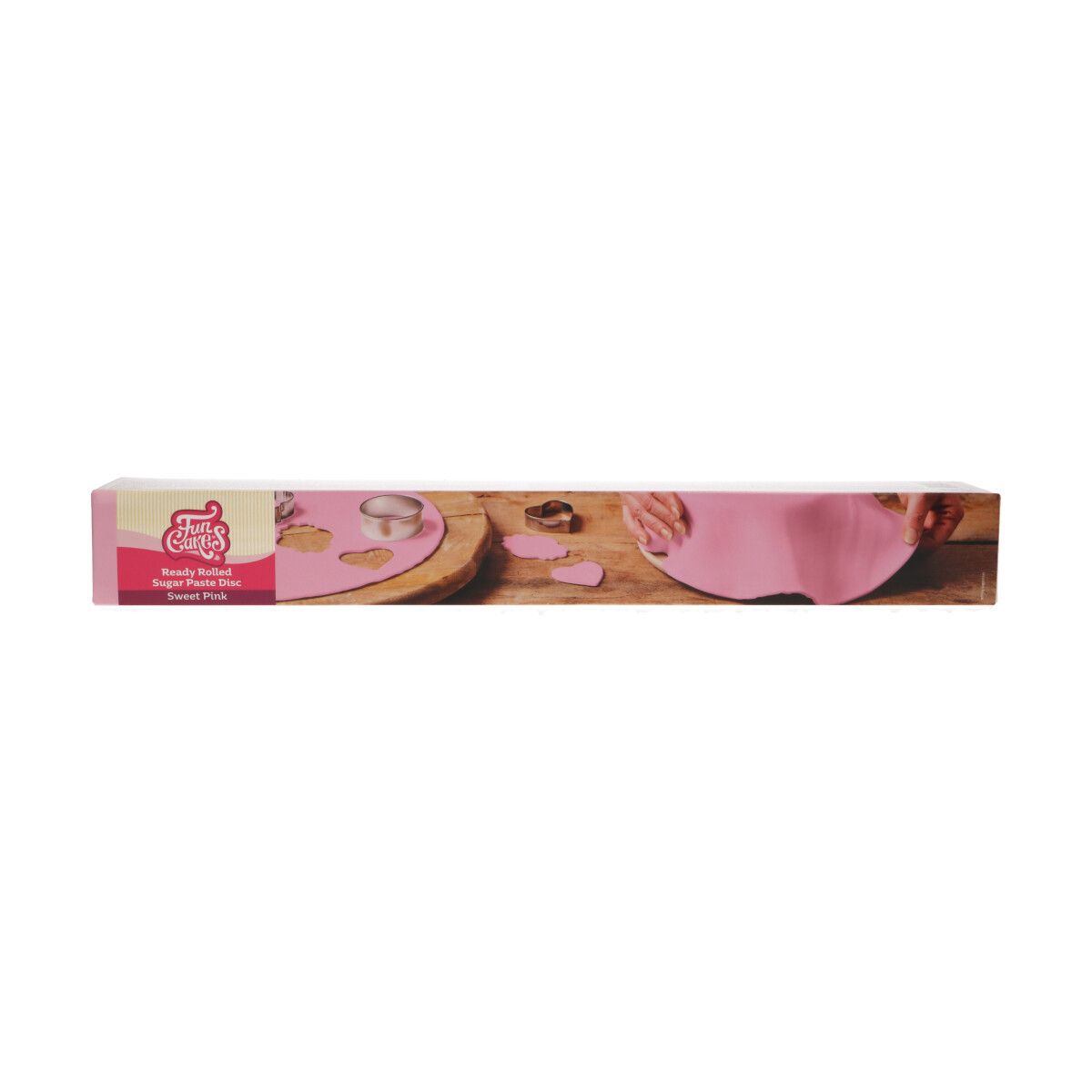Sockerpasta - Utkavlad - Rosa - FunCakes