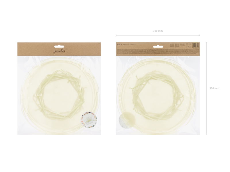 Organzapåsar Rund Cream 10-pack