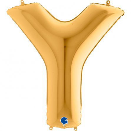 Bokstavsballong - Guld - 100 cm (Y)