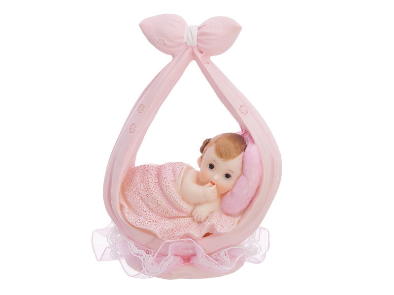 Tårtfigur Bebisflicka Rosa