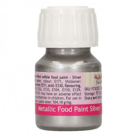 Food Paint - Metallic - Silver - FunCakes