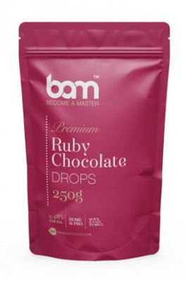 Rubinchoklad - Chokladdroppar - BAM -Ruby - 250g