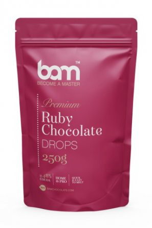 Rubinchoklad - Chokladdroppar - BAM -Ruby - 250g