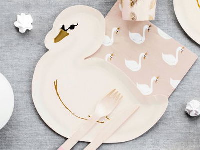 Papptallrikar - Lovely Swan*